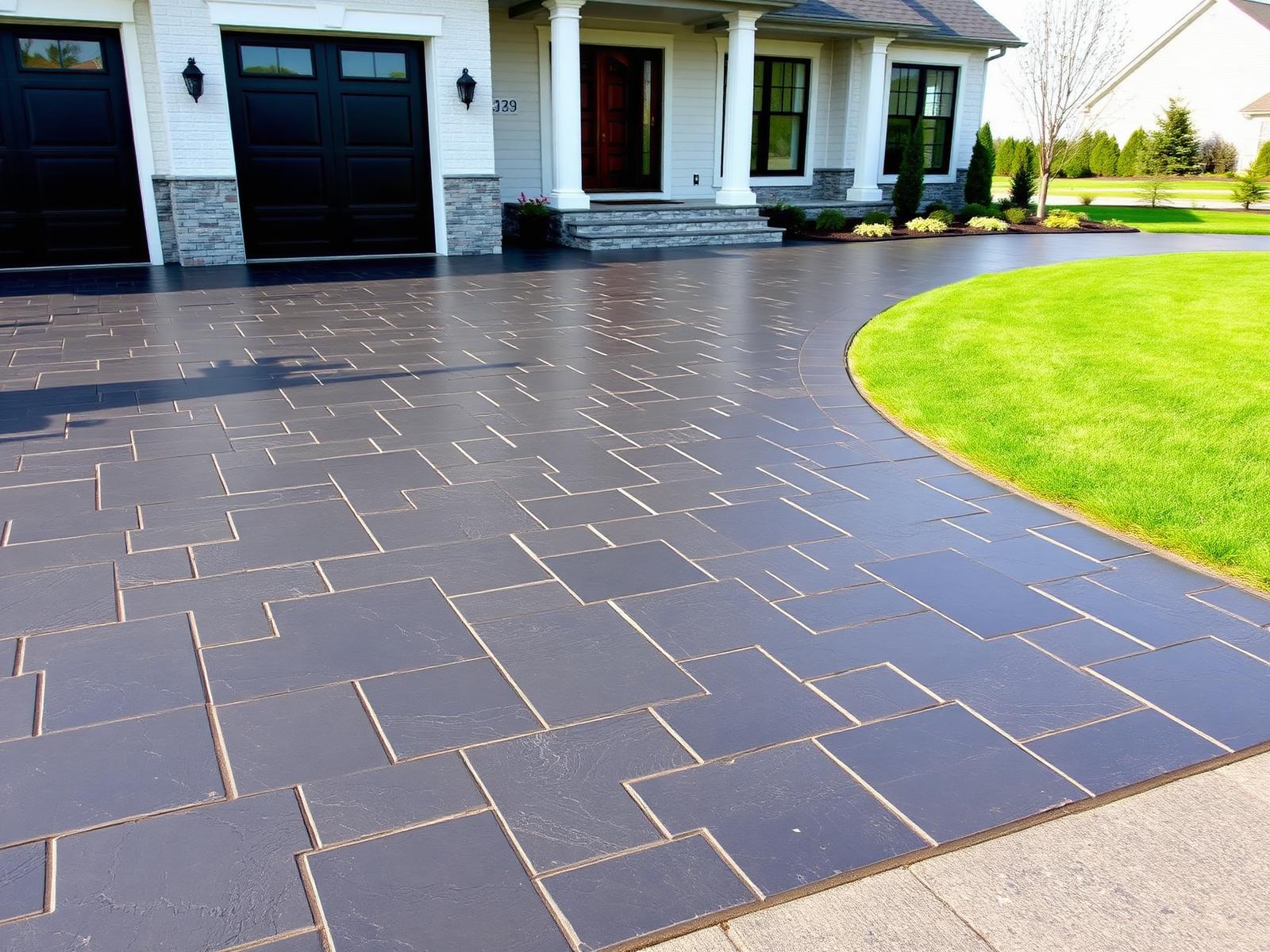 Pinecrest Stamped Concrete Driveway